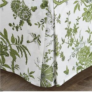 Ballard Designs Jardin Toile Bedskirt ~ Twin